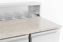Pizzatisch 2 aus Edelstahl, 903 x 700 x 1090 mm, 230 L