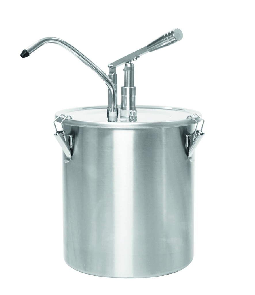 Hebel Dosierspender aus Edelstahl, Ø 260 mm, 10 Liter