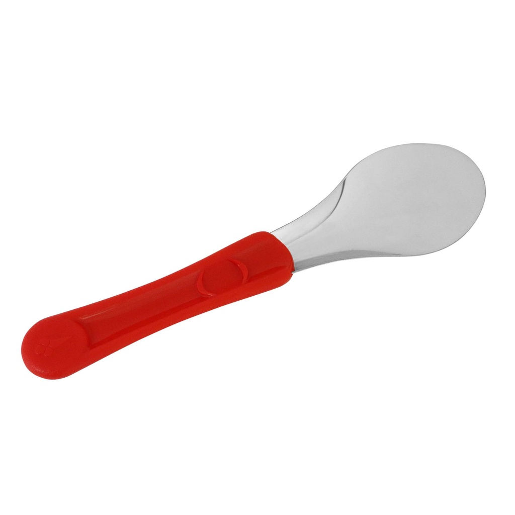 Eisspachtel aus Edelstahl, 260 mm, rot