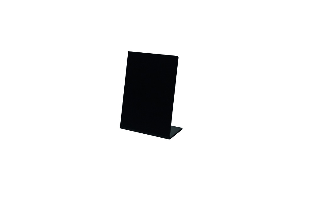 Tischaufsteller aus PVC, 105 x 148 mm, schwarz