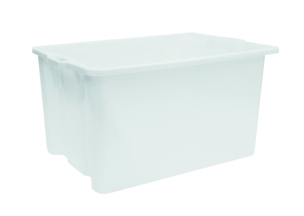 Stapelbehälter aus HDPE, 640 x 440 x 330 mm, weiß