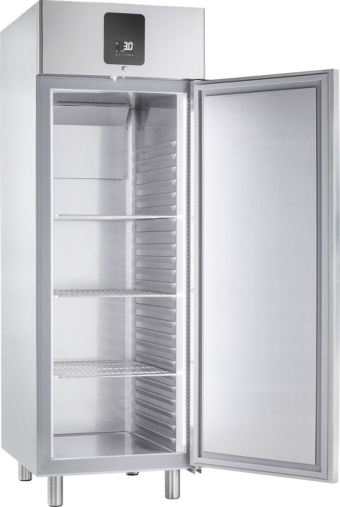 KBS Edelstahl-Gewerbekühlschrank KU 722 GN 2/1 Türanschlag links