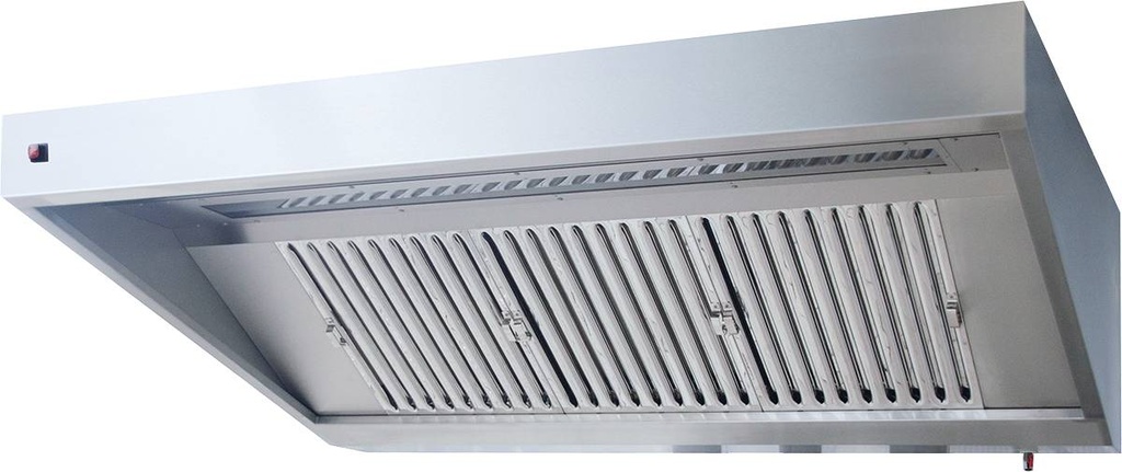 KBS Wandhaube Trapezform 300x90cm Flammschutzfilter Typ F1