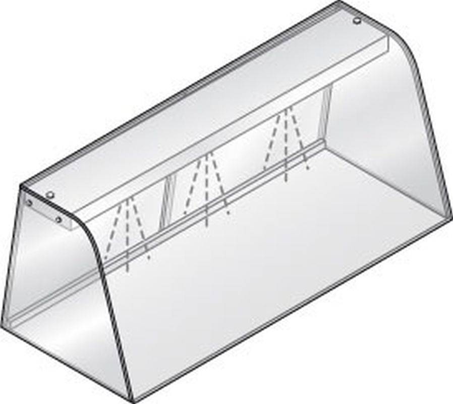KBS Hustenschutz mit Licht GN 5/1 für Einbauwanne und Einbauplatte