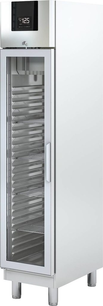 KBS Edelstahlkühlschrank mit Glastür KU 359 G