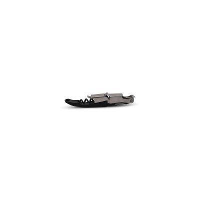 Korkenzieher Cru aus Stahl, 12 cm, schwarz