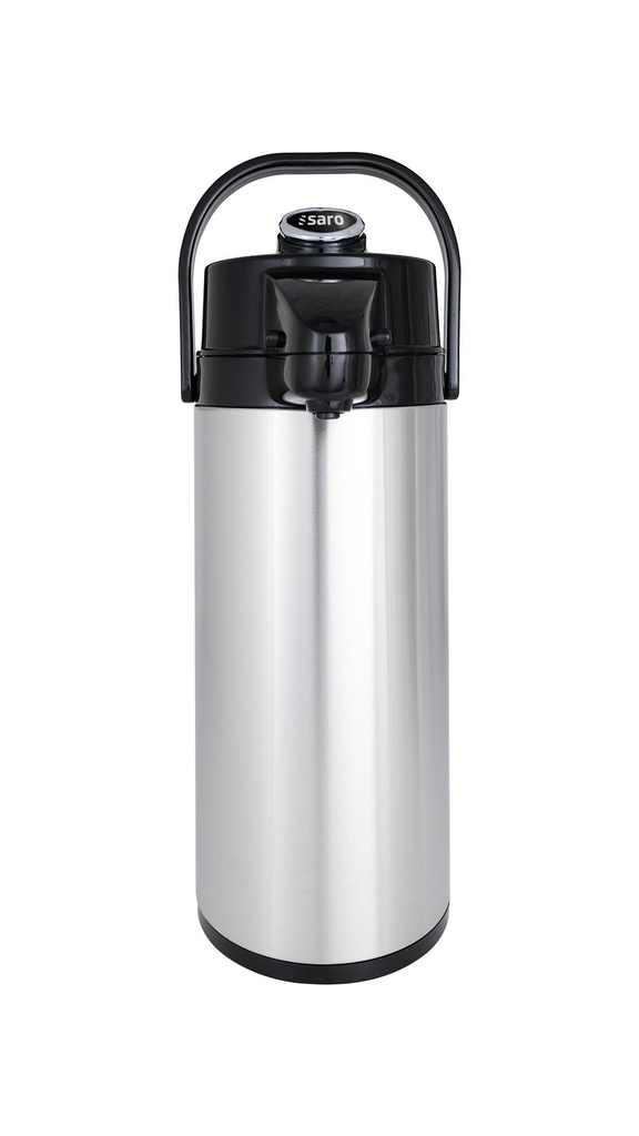 SARO Edelstahl Isolierpumpkanne (innen Glas)