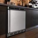 Kühlschrank 1 aus Edelstahl, 600 x 585 x 845 mm, 130 L