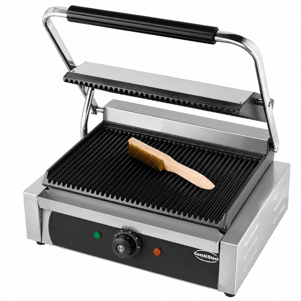 Kontaktgrill Panini aus Edelstahl, 440 x 410 x 190 mm