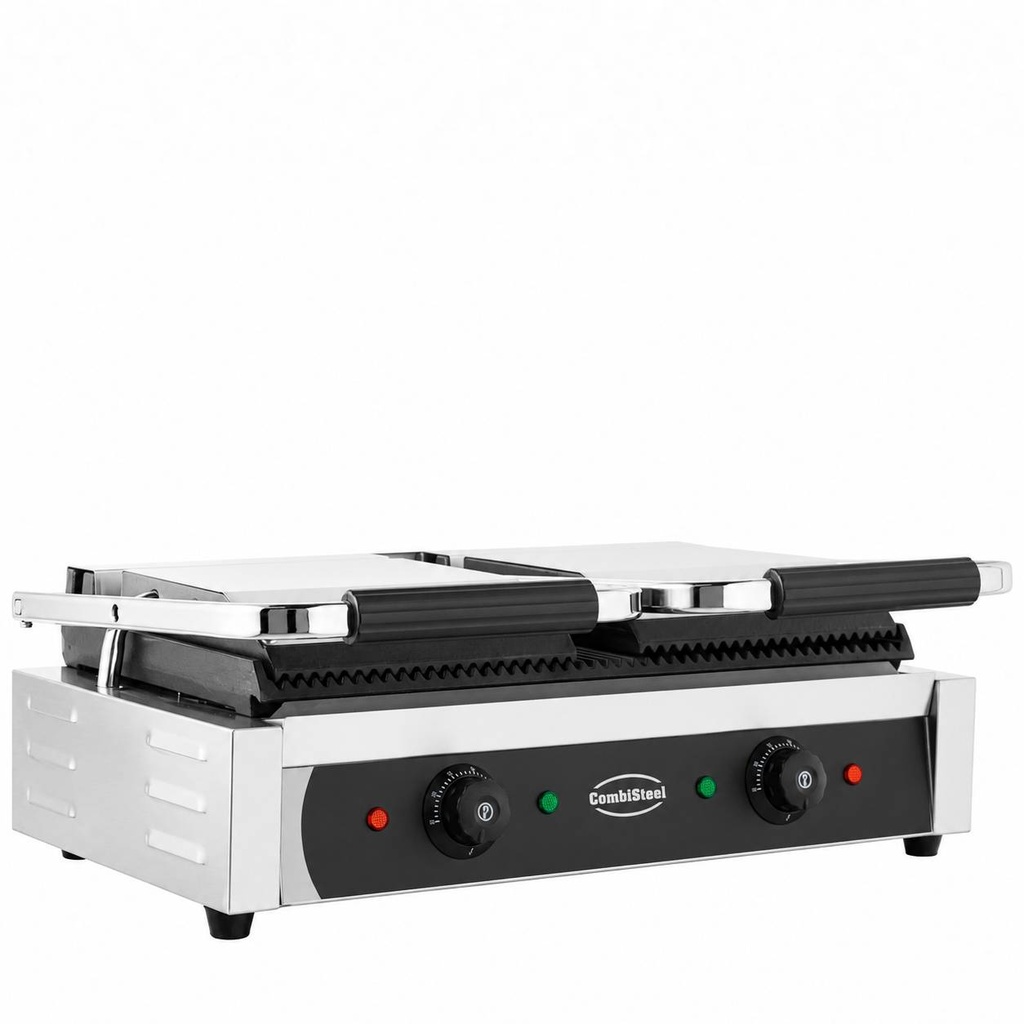 Kontaktgrill Doppelt aus Edelstahl, 580 x 410 x 190 mm