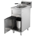 Elektro Friteuse aus Edelstahl, 1 x 12 L, 9 kW, 400 x 700 x 850 mm