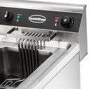 Elektro Friteuse aus Edelstahl, 2 x 12 L, 2 x 6 kW, 800 x 700 x 850 mm