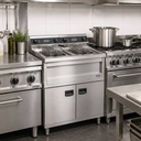 Elektro Friteuse aus Edelstahl, 2 x 12 L, 2 x 9 kW, 800 x 700 x 850 mm