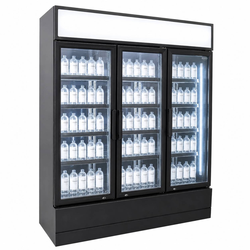 Kühlschrank 3, 1600 x 610 x 1973 mm, 1065 L, schwarz