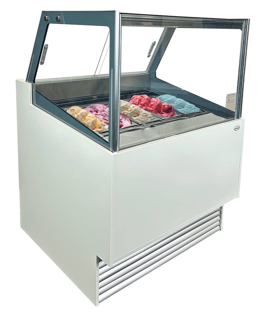 Speiseisvitrine Komodo, 6 x 5 L, 910 x 880 x 1300 mm, weiß