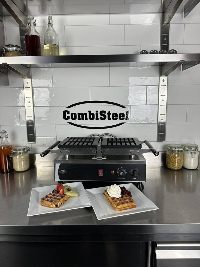 Rotierendes Waffeleisen 2ST Brüssel Waffel aus Edelstahl