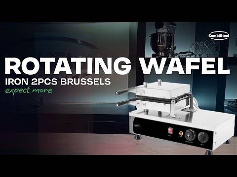 Rotierendes Waffeleisen 2ST Brüssel Waffel aus Edelstahl