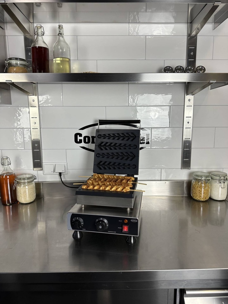 Waffeleisen 4ST mit Lutscher aus Edelstahl, 305 x 430 x 505 mm
