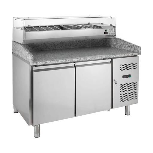 Pizzatisch ECO 2/0 mit Kühlaufsatz 7x GN 1/4