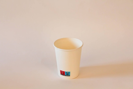 Kaffeebecher Ø80mm/200ml mit Bagassedeckel / weiß / 1000 Stk.
