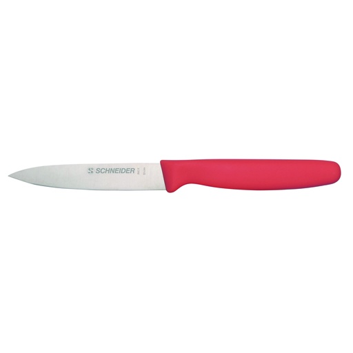 Gemüsemesser aus Edelstahl, Klingenlänge 100 mm, rot
