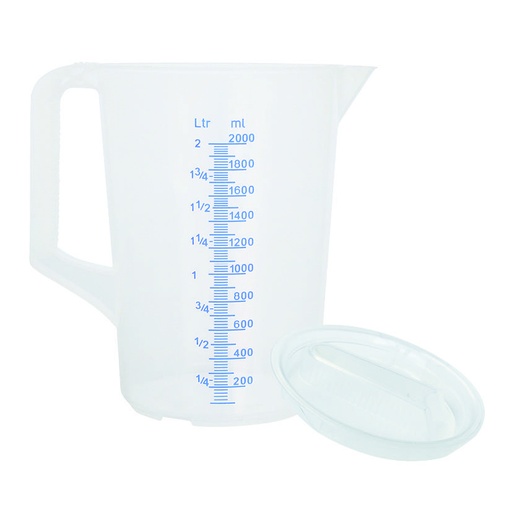 Meßbecher-Set aus Polypropylen, 2 L, natur