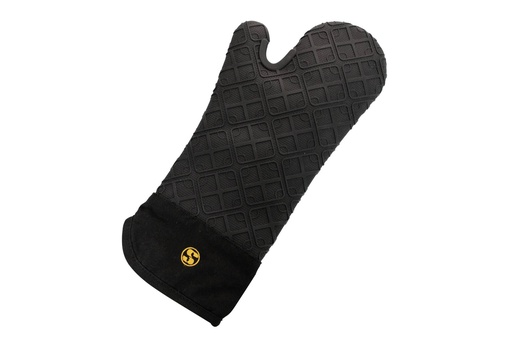 Gastrohandschuhe aus Silikon, 380 mm, schwarz