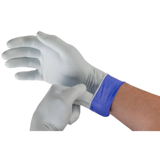 Einweghandschuhe Nitril puderfrei, "MICROFLEX® LifeStar EC 93-868", weiß/blau, 100 Stück/Box | Größe S