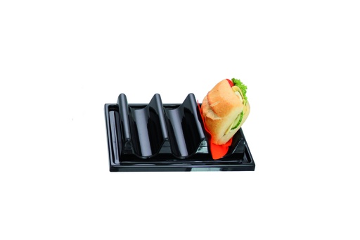 Snack-Verkaufsständer aus Kunststoff, 290 x 195 x 60 mm, schwarz