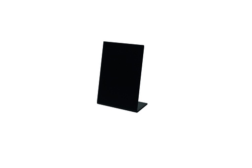 Tischaufsteller aus PVC, 105 x 148 mm, schwarz