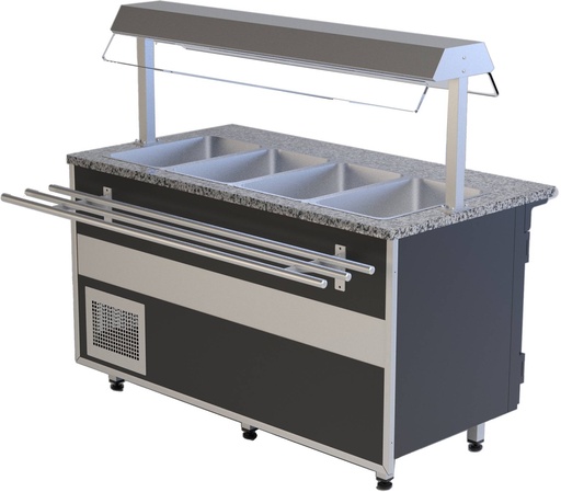 Speiseausgabe Gastroline Open Bemar T | Volumen: 150 Liter | 2000x800x1350 mm