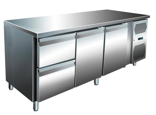 VIP Kühltisch mit 1x 2 Schubladen und 2 Türen -2 bis +8°C 1.795x600x860 mm