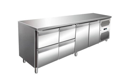 VIP Kühltisch mit 2x 2 Schubladen und 2 Türen -2 bis +8°C 2.230x700x860 mm