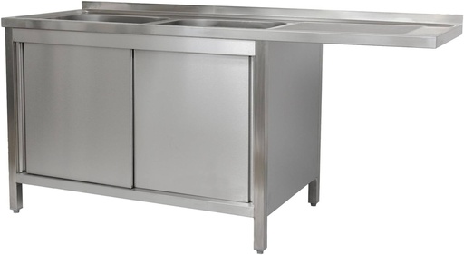Spülzentrum 1900 x 700 x 850 mm 2 Becken links     700 mm Tiefe