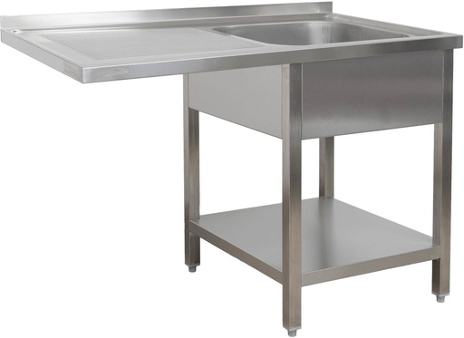 Spülzentrum 1200 x 600 x 850 mm 1 Becken rechts, mit Grundboden      600 mm Tiefe