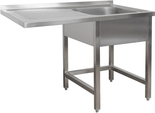 Spülzentrum 1200 x 600 x 850 mm 1 Becken rechts, ohne Grundboden      600 mm Tiefe