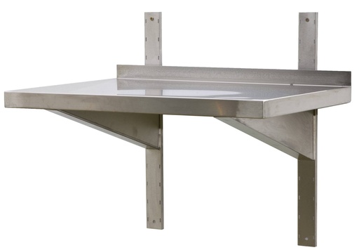 Edelstahl Wandboard mit Aufkantung | Bautiefe 500 mm | AISI 304