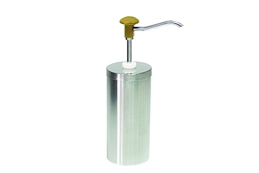 Druckknopf Dosierspender aus Edelstahl, Ø 120 mm, gelb