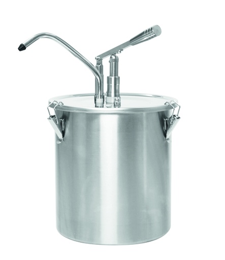 Hebel Dosierspender aus Edelstahl, Ø 260 mm, 10 Liter