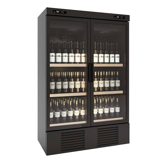 TOPLINE Weinkühlschrank Schwarz, 1000 Liter, 1250 x 770 mm