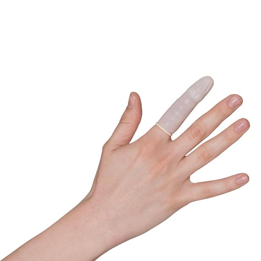 Einweg-Fingerlinge Latex "care & serve PREMIUM wiroTIP PF", 100 Stück/Beutel | Größe S, puderfrei