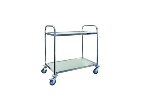 Servierwagen aus Edelstahl, 540 x 920 x 860 mm