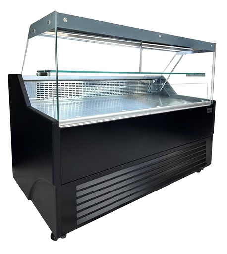 Kühlvitrine Wesley 1.3, schwarz / edelstahl