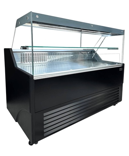Kühlvitrine Wesley 2.5, schwarz / edelstahl