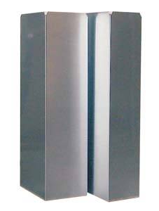 Viereckiges Abflussrohr 250 aus Aluminium, 250 x 250 mm