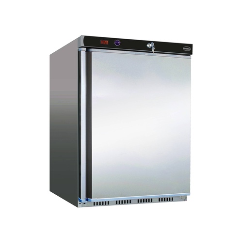 Kühlschrank 1 aus Edelstahl, 600 x 585 x 845 mm, 130 L