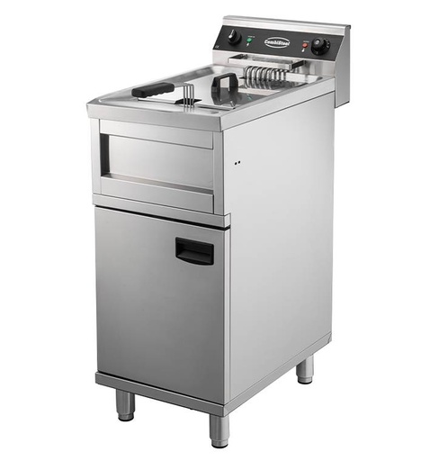 Elektro Friteuse aus Edelstahl, 1 x 12 L, 6 kW, 400 x 700 x 850 mm