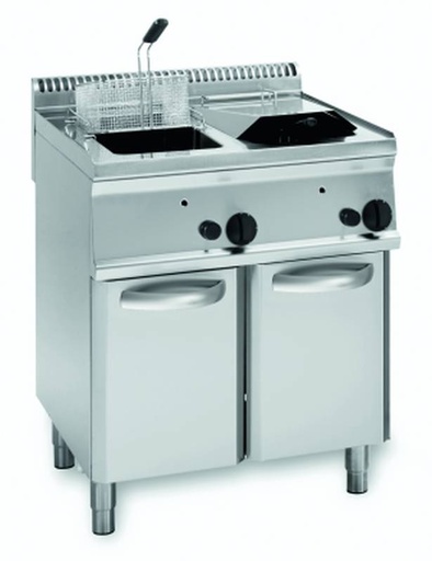 KBS Gas-Fritteuse 2 Becken 2x 14 Liter Standgerät