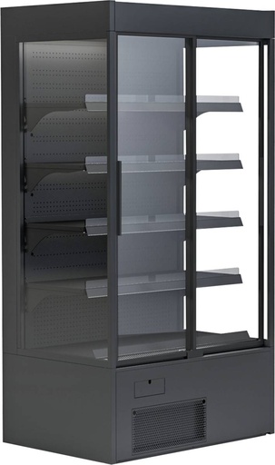 KBS Wandkühlregal Variant 167 Black Line mit Glasschiebetüren