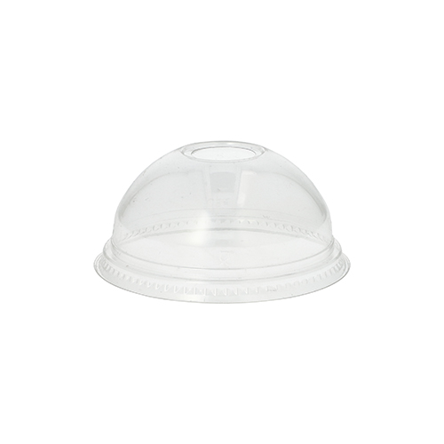 50 Dom-Deckel "Hurricane", PET rund Ø 9,5 cm · 4,5 cm glasklar mit Lochung